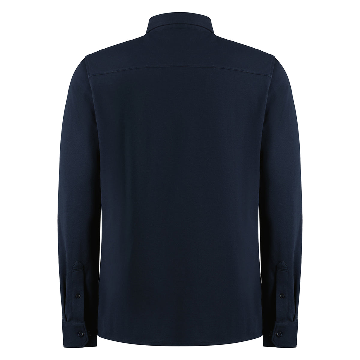 Navy - Back - Kustom Kit Mens Superwash 60°C Tailored Long-Sleeved Shirt