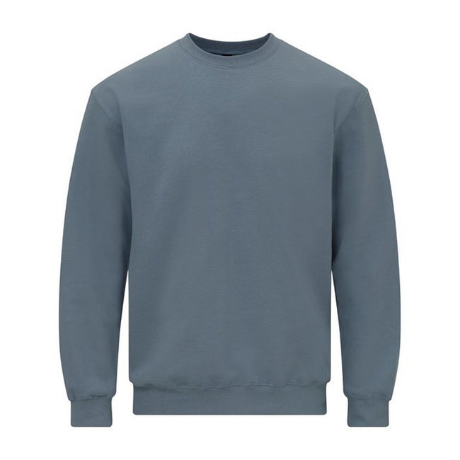Stone Blue - Front - Gildan Unisex Adult Softstyle Fleece Midweight Sweatshirt