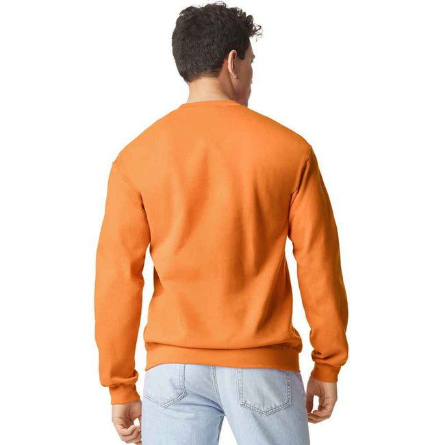 Tangerine - Back - Gildan Unisex Adult Softstyle Fleece Midweight Sweatshirt