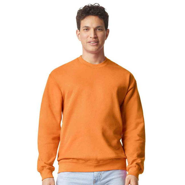 Tangerine - Side - Gildan Unisex Adult Softstyle Fleece Midweight Sweatshirt