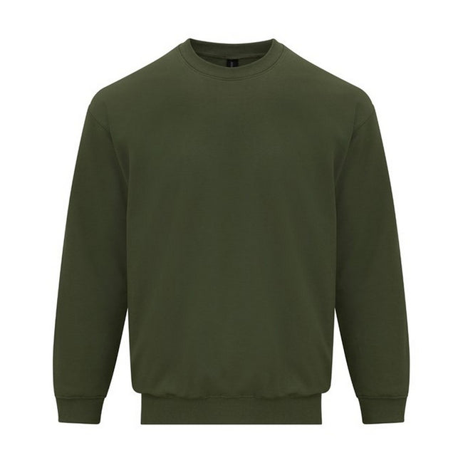 Military Green - Front - Gildan Unisex Adult Softstyle Fleece Midweight Sweatshirt