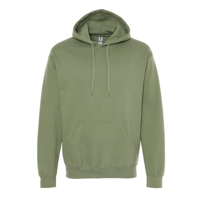 Military Green - Front - Gildan Unisex Adult Softstyle Fleece Midweight Hoodie