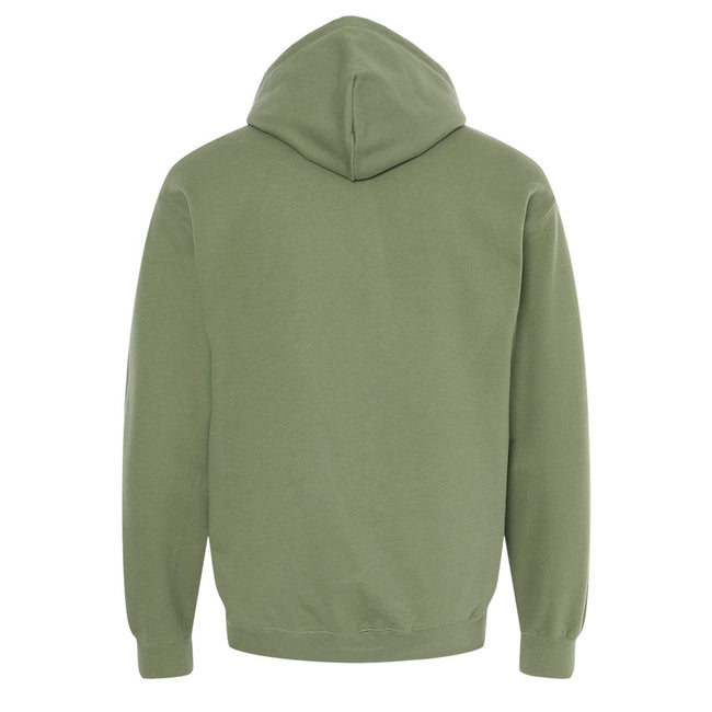 Military Green - Back - Gildan Unisex Adult Softstyle Fleece Midweight Hoodie