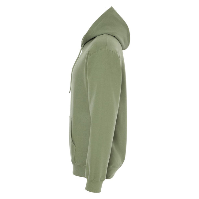 Military Green - Side - Gildan Unisex Adult Softstyle Fleece Midweight Hoodie