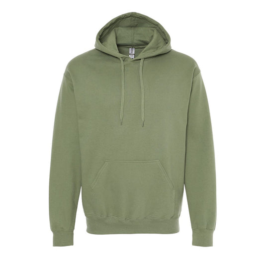 Military Green - Front - Gildan Unisex Adult Softstyle Fleece Midweight Hoodie