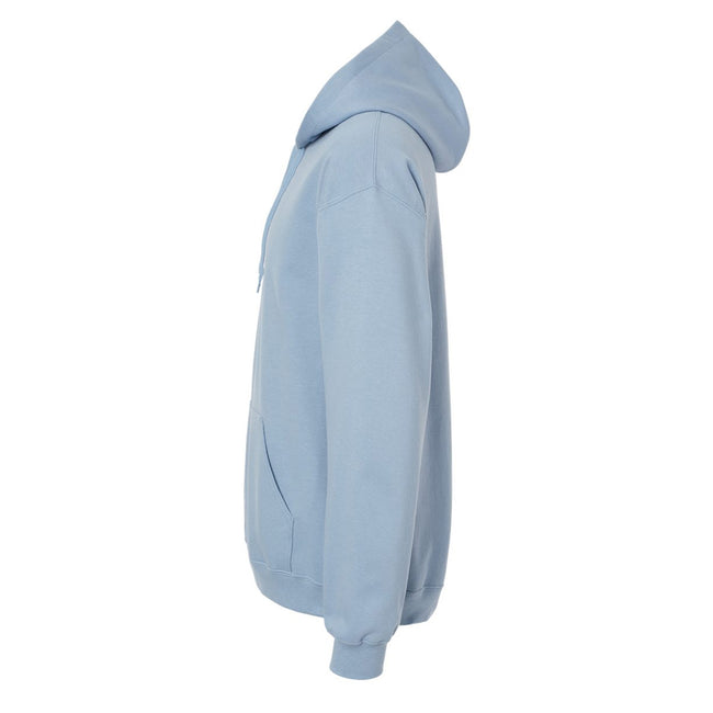 Stone Blue - Side - Gildan Unisex Adult Softstyle Fleece Midweight Hoodie