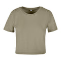 Pale Olive - Front - Build Your Brand Womens-Ladies Crop Top