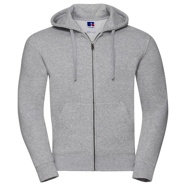 Light Oxford - Front - Russell Mens Authentic Full Zip Hoodie