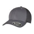 Grey Melange - Front - Flexfit Unisex Adult Trucker Cap