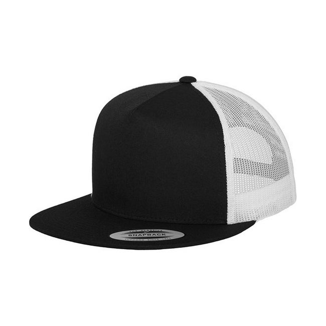 Black-White - Front - Flexfit Unisex Adult Classic Two Tone Trucker Cap
