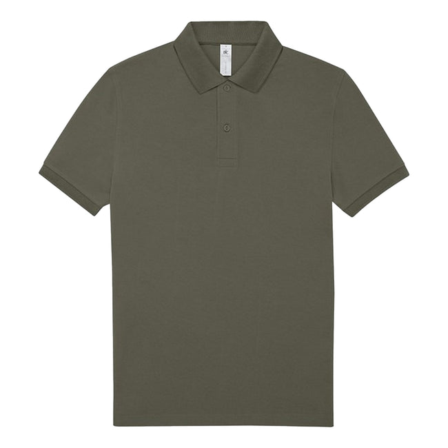 Camo Green - Front - B&C Mens Polo Shirt