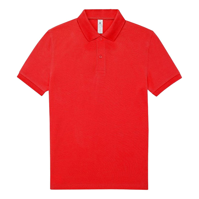 Red - Front - B&C Mens Polo Shirt