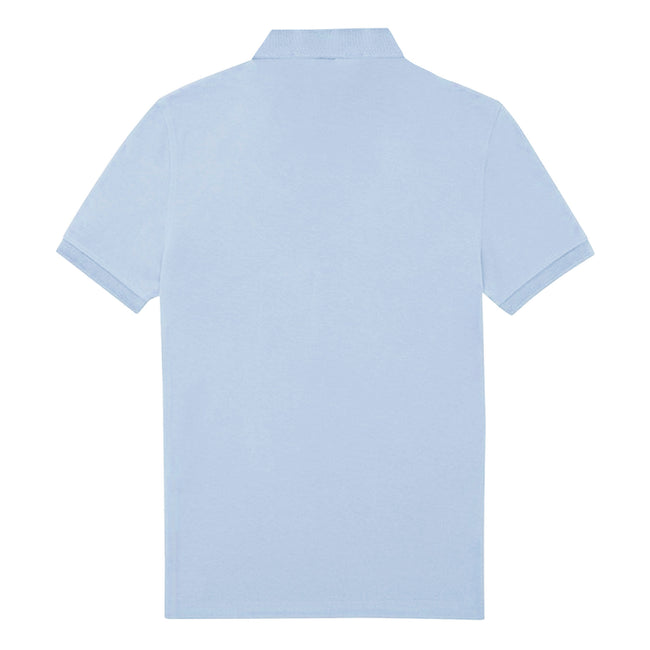 Blush Blue - Back - B&C Mens Polo Shirt