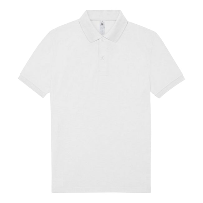 White - Front - B&C Mens Polo Shirt