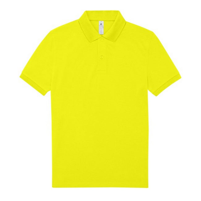Pixel Lime - Front - B&C Mens Polo Shirt