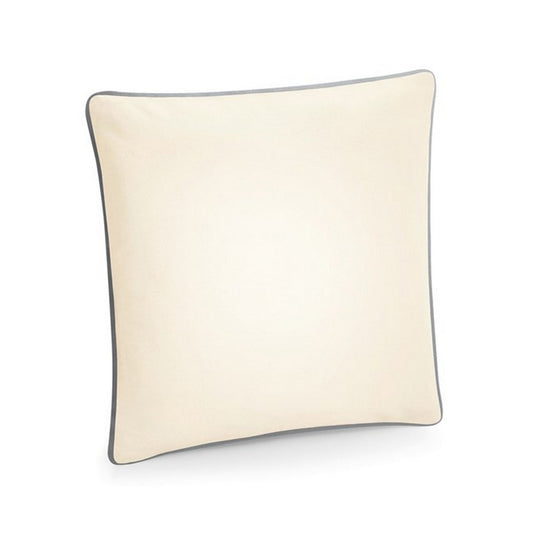 Natural-Light Grey - Front - Westford Mill Cotton Piped Cushion Cover