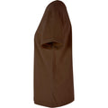 Chocolate Brown - Side - Build Your Brand Womens-Ladies Oversized T-Shirt