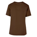 Chocolate Brown - Back - Build Your Brand Womens-Ladies Oversized T-Shirt