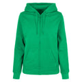 Grass Green - Front - Build Your Brand Womens-Ladies Basic Full Zip Hoodie