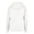 White - Back - Build Your Brand Womens-Ladies Basic Full Zip Hoodie