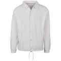 White - Front - Build Your Brand Mens Coach Jacket