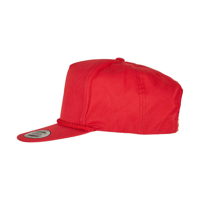Red - Side - Flexfit Unisex Adult Classic Poplin Golf Cap