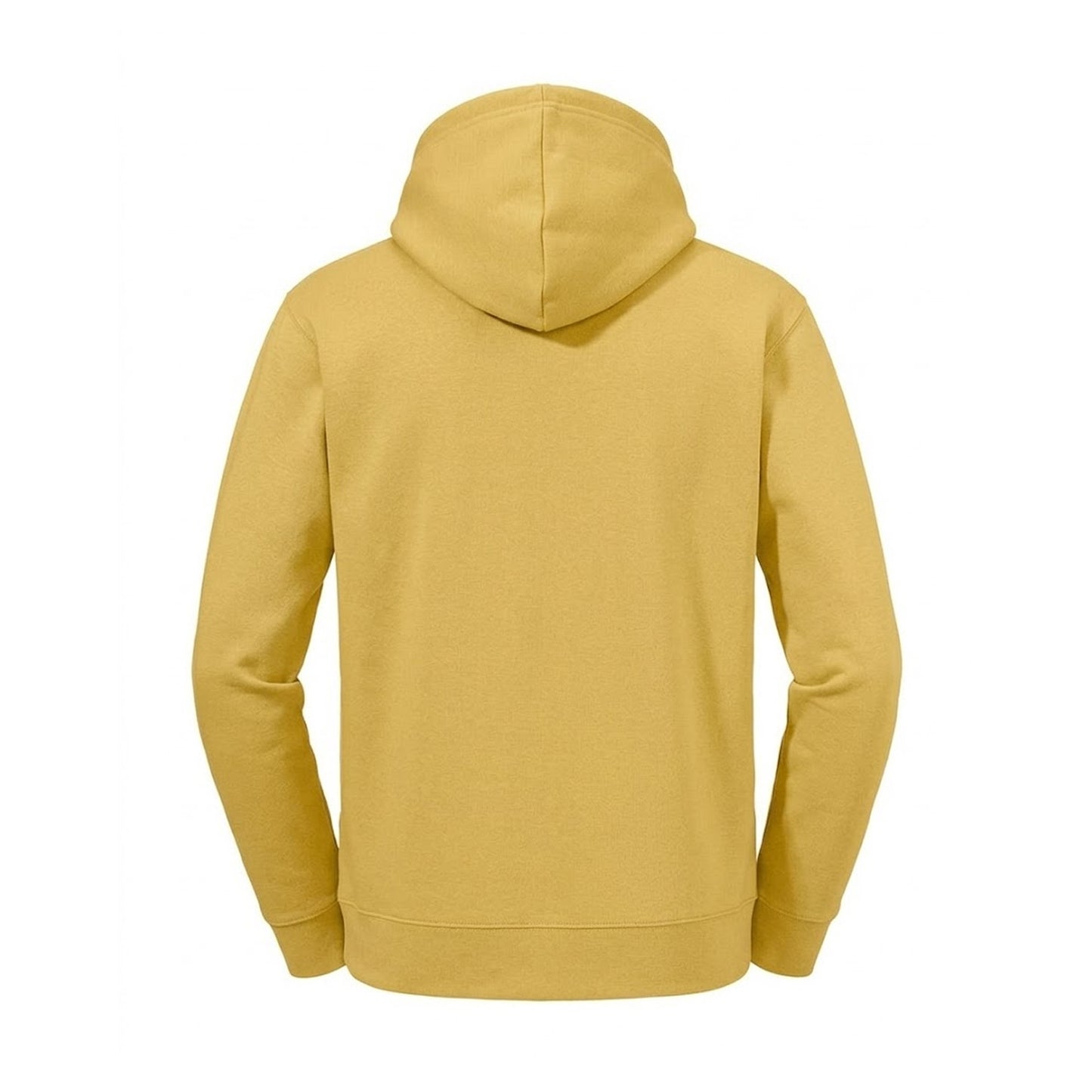 Mustard Yellow - Back - Russell Mens Authentic Hoodie