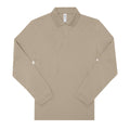 Mastic - Front - B&C Mens My Long-Sleeved Polo Shirt