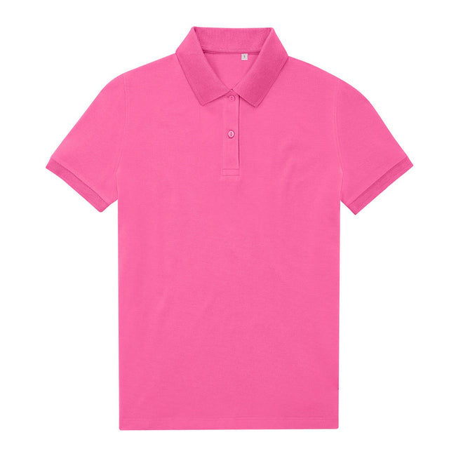 Lotus Pink - Front - B&C Womens-Ladies My Eco Polo Shirt
