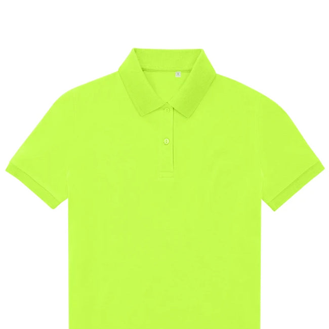 Acid Lime - Back - B&C Womens-Ladies My Eco Polo Shirt