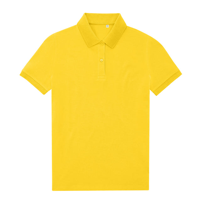 Pop Yellow - Front - B&C Womens-Ladies My Eco Polo Shirt