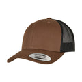 Coyote Brown-Black - Front - Flexfit Unisex Adult Retro Two Tone Trucker Cap