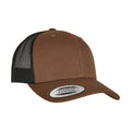 Coyote Brown-Black - Back - Flexfit Unisex Adult Retro Two Tone Trucker Cap
