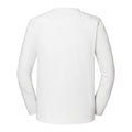 White - Back - Fruit of the Loom Mens Iconic Premium Long-Sleeved T-Shirt