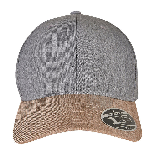 Grey-Khaki - Front - Flexfit Unisex Adult Melange Baseball Cap