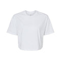 White - Front - Bella + Canvas Womens-Ladies Jersey Crop T-Shirt
