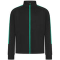 Black-Emerald - Front - Finden & Hales Childrens-Kids Knitted Track Top