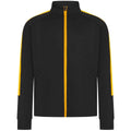 Black-Gold - Front - Finden & Hales Childrens-Kids Knitted Track Top