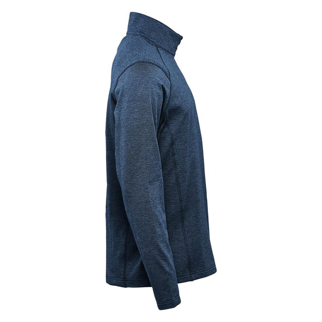 Dark Navy Heather - Side - Stormtech Mens Treeline Quarter Zip Fleece Top