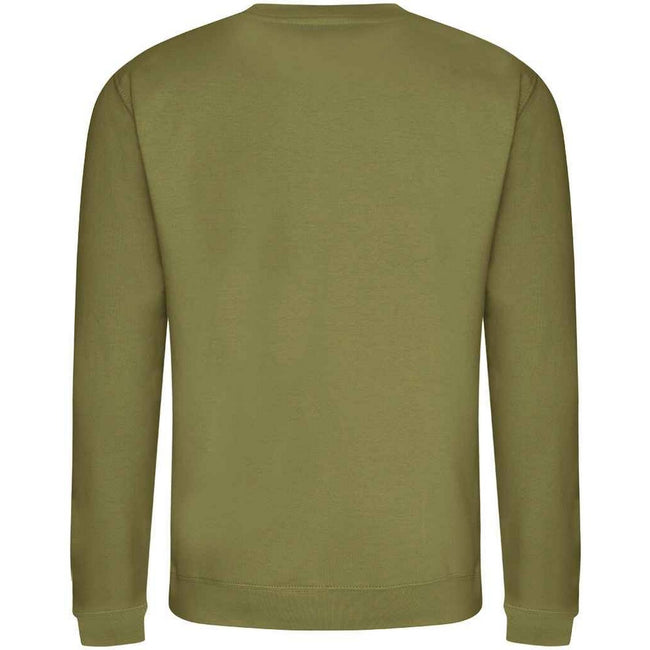 Khaki Green - Back - Awdis Unisex Adult Soft Touch Sweatshirt
