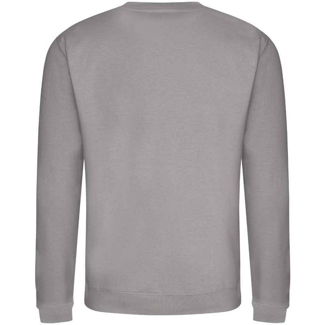 Platinum Grey - Back - Awdis Unisex Adult Soft Touch Sweatshirt
