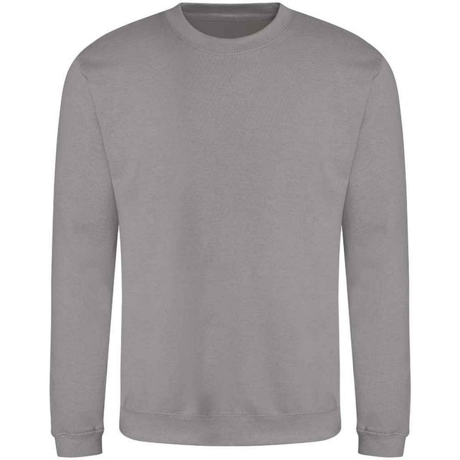 Platinum Grey - Front - Awdis Unisex Adult Soft Touch Sweatshirt
