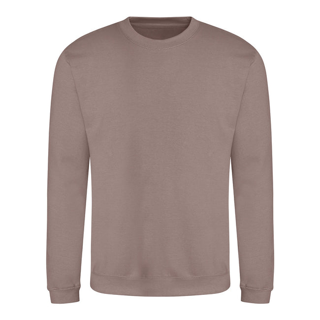 Mocha Brown - Back - Awdis Unisex Adult Soft Touch Sweatshirt