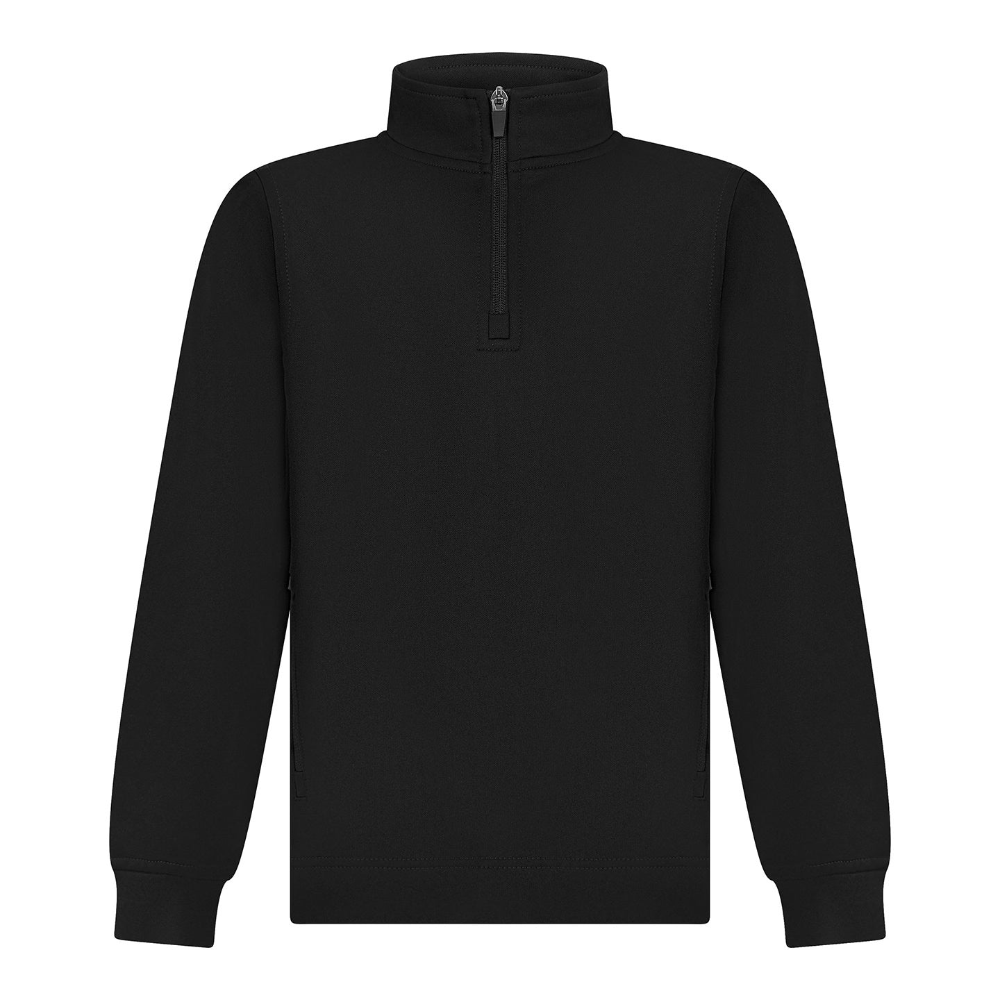 Black - Front - Finden & Hales Childrens-Kids Contrast Panel Track Top