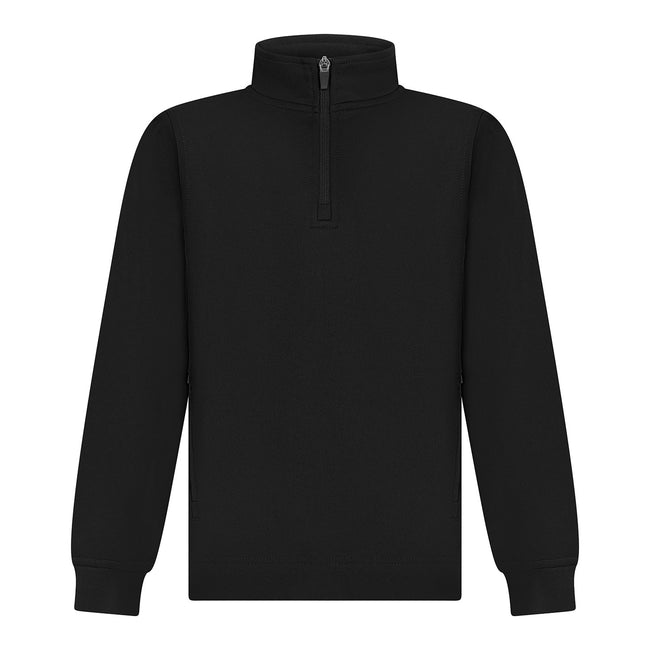 Black - Front - Finden & Hales Childrens-Kids Contrast Panel Track Top
