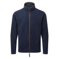 Navy-Brown - Front - Premier Mens Artisan Fleece Jacket