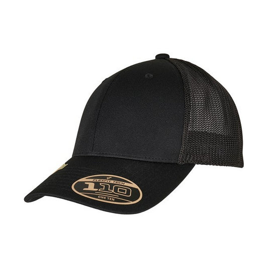 Black - Front - Flexfit Alpha Shape Trucker Cap