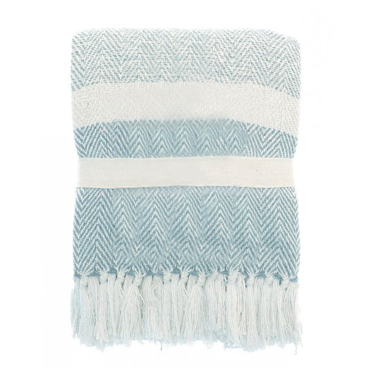 Duck Egg - Front - Home & Living Izzy Recycled Throw