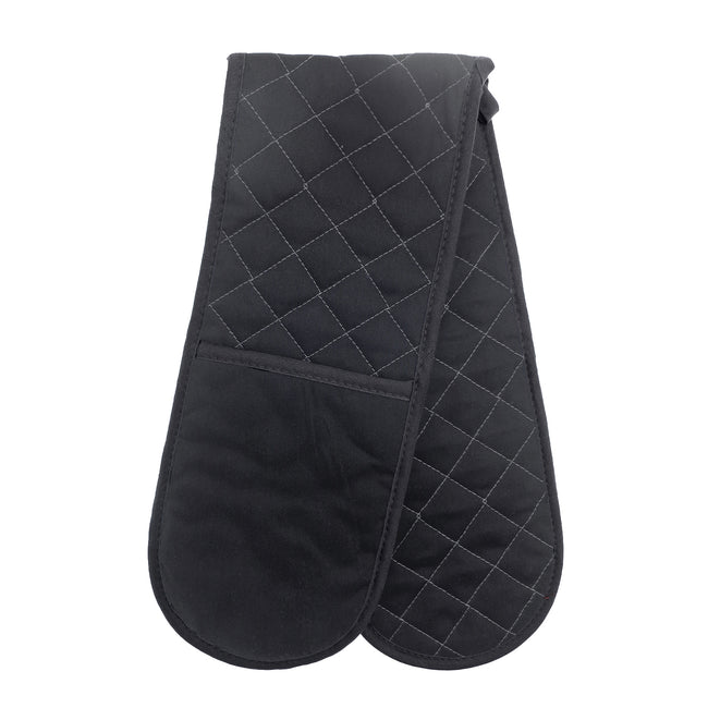 Black-Black - Front - Home & Living Pro Chef Double Oven Gloves