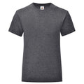 Dark Heather Grey - Front - Fruit of the Loom Girls Iconic T-Shirt